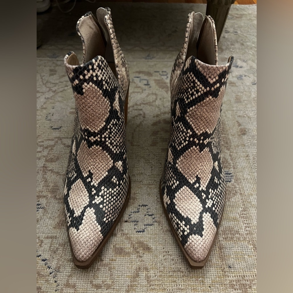Steve Madden snake skin booties